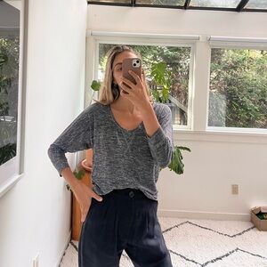 Wilfred Free Heather Dark Grey Long Sleeve- Size L